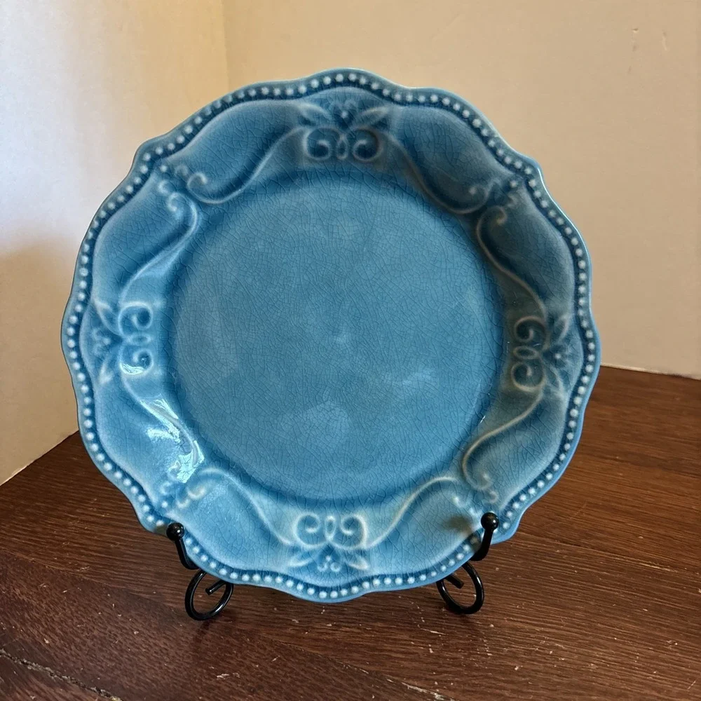 The Pioneer Woman‎ Stoneware Paige Denim Pattern Salad Plate 8
